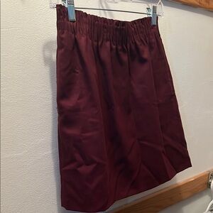 J. Crew Burgundy Skirt Elastic Waist Casual Size 00
